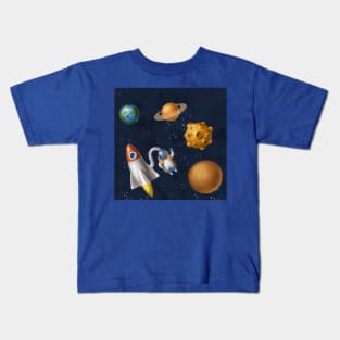 Astronaut in space Kids T-Shirt